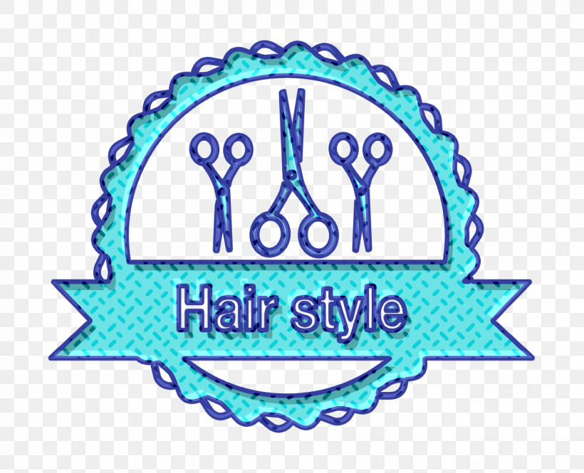 Hair Salon Badge With Scissors Icon Hair Salon Icon Banner Icon, PNG, 1238x1004px, Hair Salon Icon, Aqua M, Banner Icon, Chemical Symbol, Chemistry Download Free