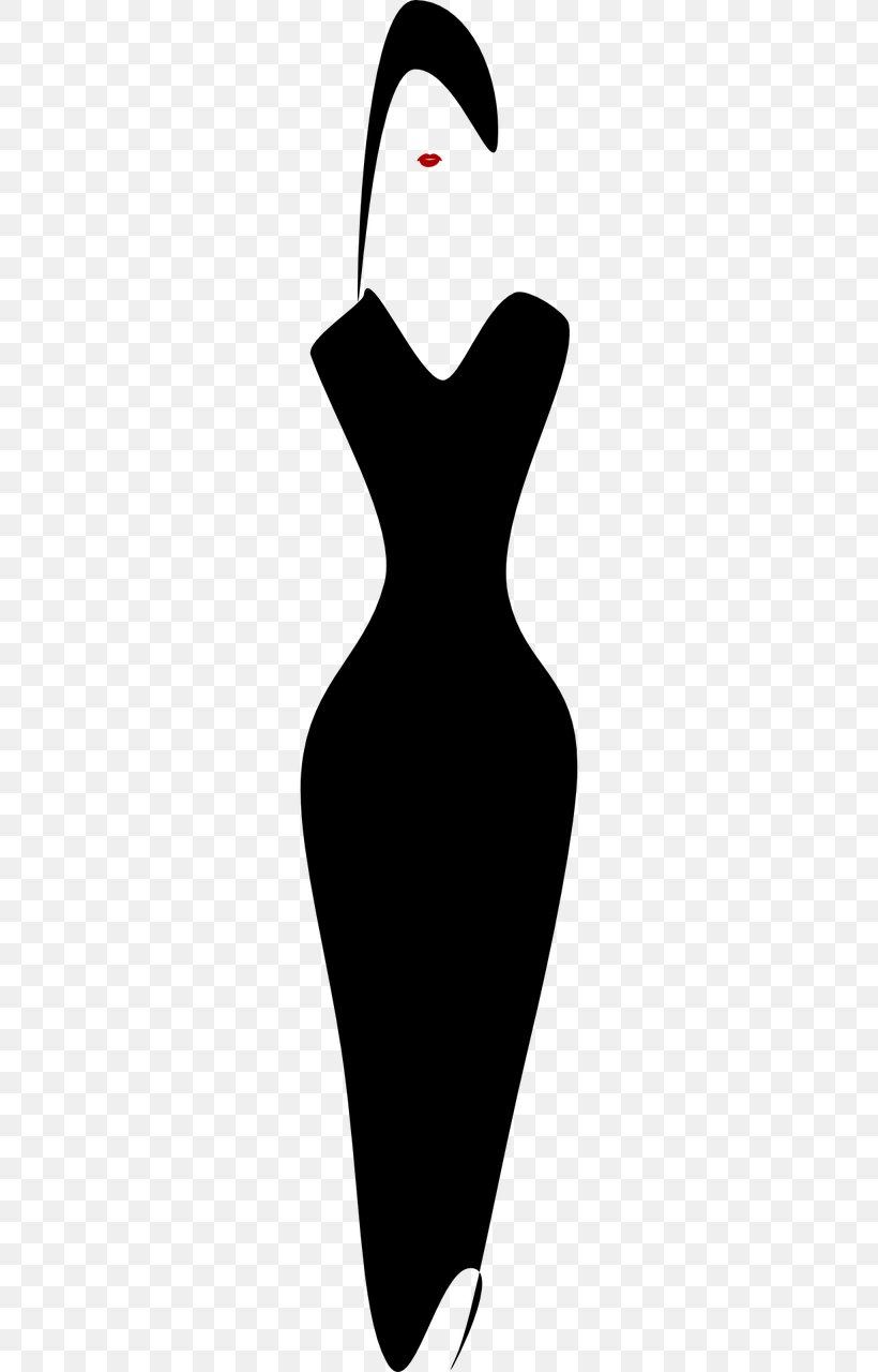 Little Black Dress Gown Wedding Dress Clothing, PNG, 640x1280px, Little Black Dress, Artwork, Beak, Black, Black And White Download Free