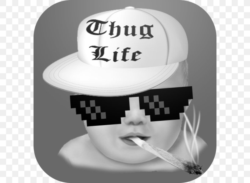 Thug Life Photography Video, PNG, 600x600px, Thug Life, Black And White, Brand, Cap, Ese Download Free