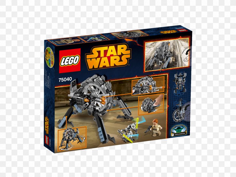 LEGO 75040 Star Wars General Grievous' Wheel Bike Obi-Wan Kenobi Lego Star Wars, PNG, 2400x1800px, General Grievous, Awing, Blaster, Lego, Lego Minifigure Download Free