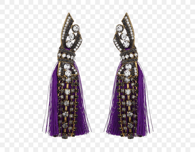Earring Red Tassel Purple Fashion, PNG, 480x640px, Earring, Amethyst, Costume, Costume Design, Diamond Download Free