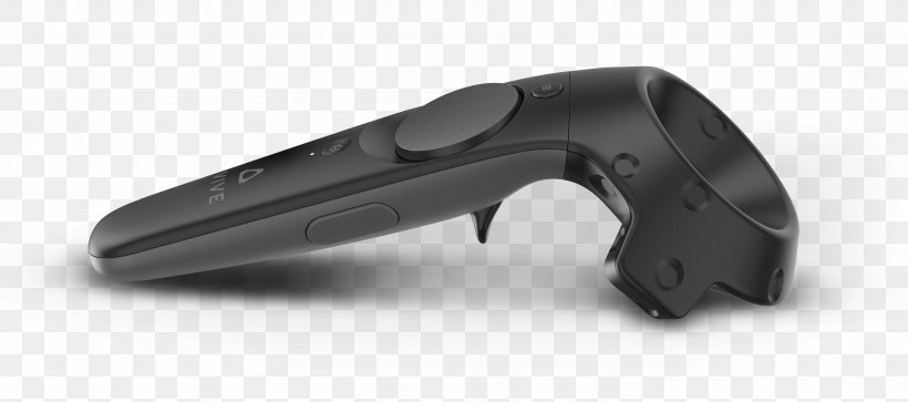 HTC Vive Virtual Reality Headset Game Controllers, PNG, 6016x2668px, Htc Vive, Auto Part, Automotive Exterior, Game Controllers, Gun Barrel Download Free
