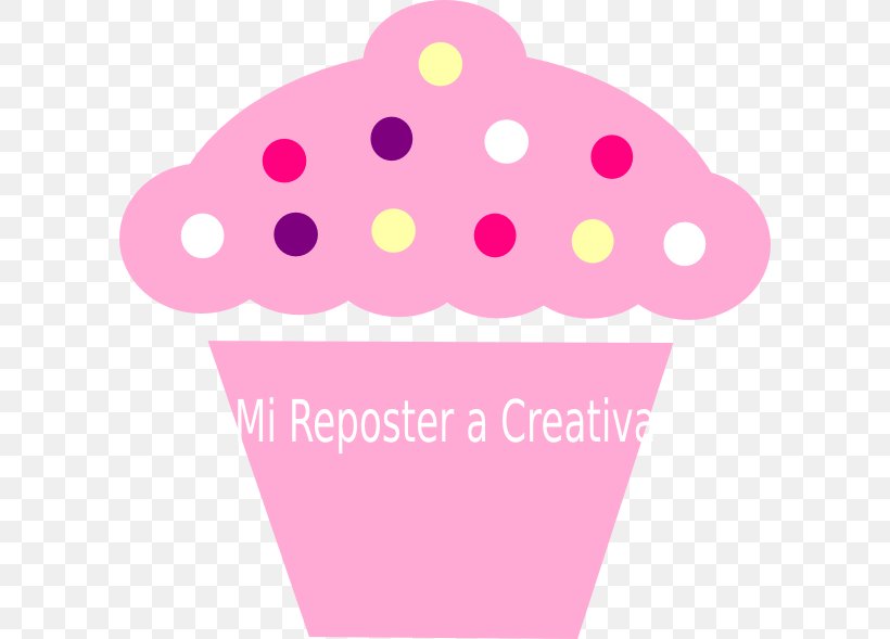 Clip Art Cupcake Image Polka Dot Vector Graphics, PNG, 600x589px, Cupcake, Baking Cup, Cup, Food, Magenta Download Free