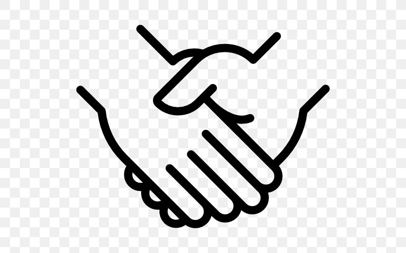 Handshake Management Gesture Business, PNG, 512x512px, Handshake, Area, Arm, Black, Black And White Download Free