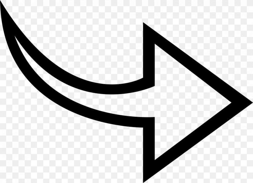 Arrow Symbol Clip Art, PNG, 980x710px, Symbol, Area, Black And White, Line Art, Logo Download Free