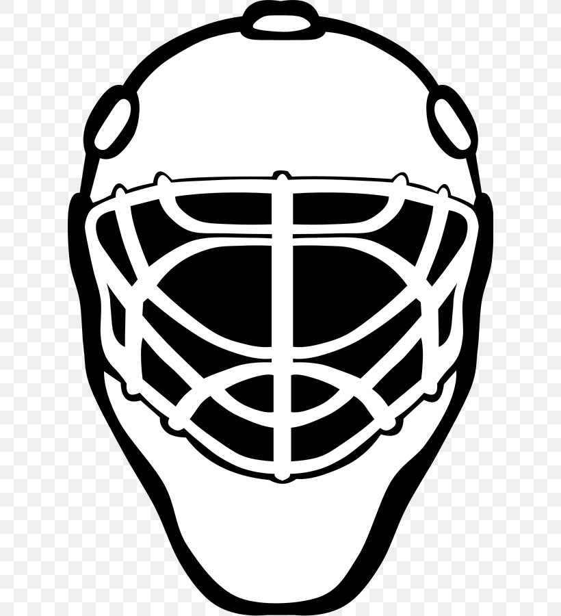 Goaltender Mask Ice Hockey Goalkeeper Clip Art, PNG, 622x900px, Goaltender Mask, Black And White, Field Hockey, Football Equipment And Supplies, Goal Download Free