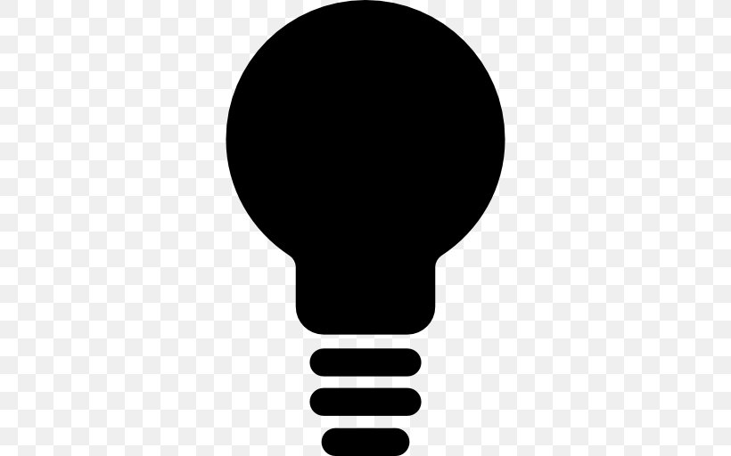 Incandescent Light Bulb Clip Art, PNG, 512x512px, Incandescent Light Bulb, Black, Black And White, Electric Light, Electrical Filament Download Free