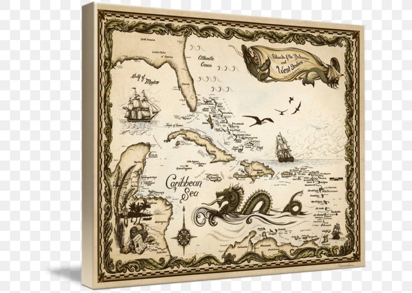 West Indies Treasure Map Caribbean Nautical Chart, PNG, 650x584px, West Indies, Art, Buried Treasure, Caribbean, Caribbean Sea Download Free