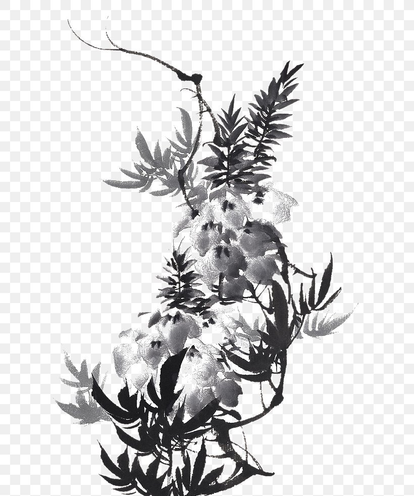 China Ink Wash Painting, PNG, 635x982px, China, Art, Bird, Black And White, Branch Download Free