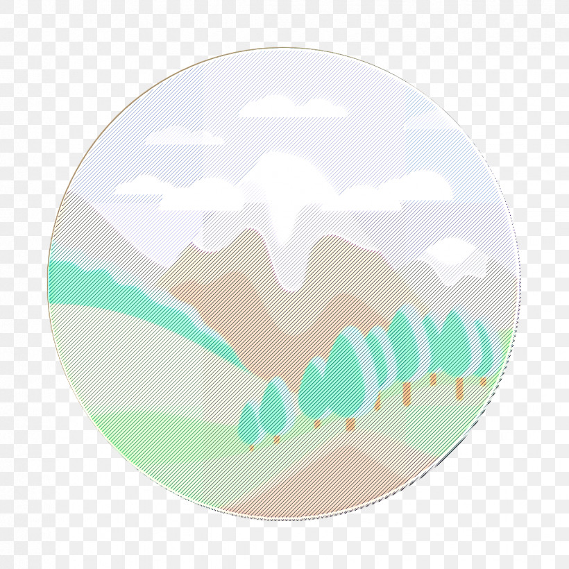 Landscapes Icon Mountains Icon Nature Icon, PNG, 1234x1234px, Landscapes Icon, Aqua, Atmosphere, Cartoon, Circle Download Free