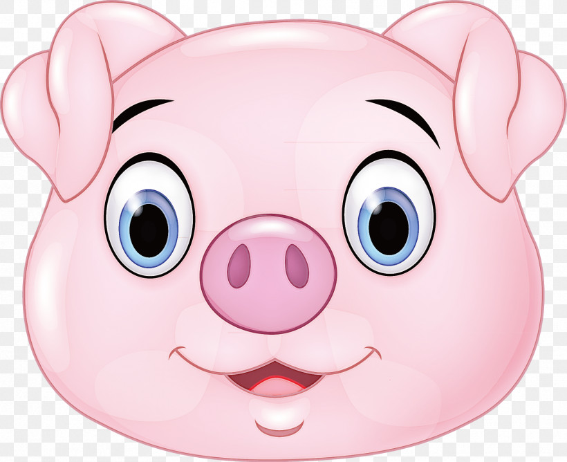 Face Cartoon Pink Snout Nose, PNG, 1764x1438px, Face, Cartoon, Cheek, Head, Nose Download Free