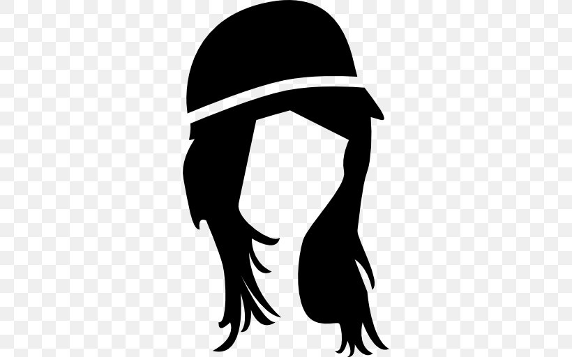 Hairstyle Silhouette Woman Cap, PNG, 512x512px, Hair, Black, Black And White, Cap, Cosmetologist Download Free