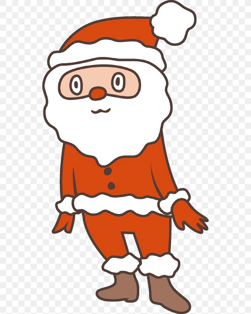 Santa Claus, PNG, 544x1024px, Cartoon, Christmas, Line, Pleased, Santa Claus Download Free
