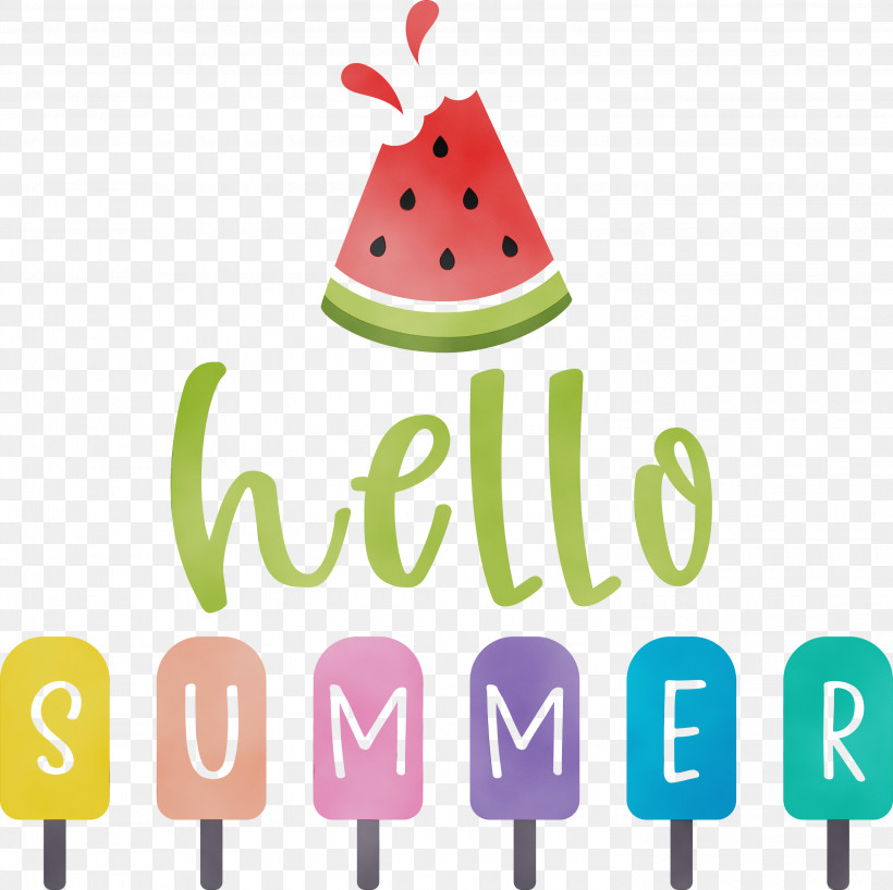 Logo Line Meter Fruit Melon, PNG, 3000x2996px, Hello Summer, Fruit, Geometry, Happy Summer, Line Download Free