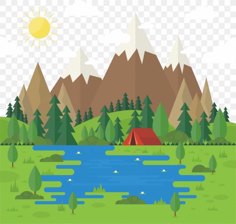 Flat Design Tent Apartment, PNG, 1409x1337px, Flat Design, Apartment, Art, Biome, Camping Download Free