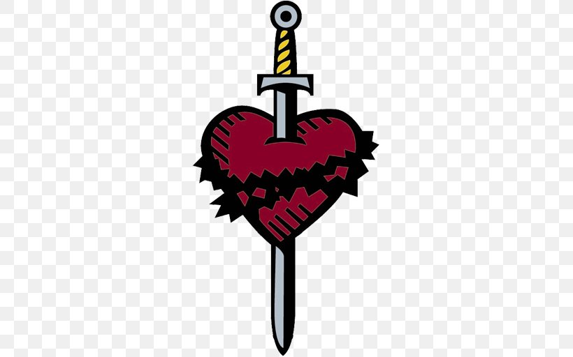 Heart Sword Clip Art, PNG, 512x512px, Watercolor, Cartoon, Flower, Frame, Heart Download Free