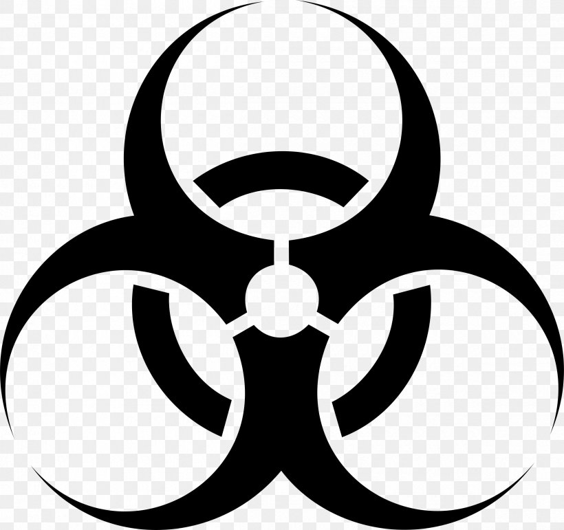 Biological Hazard Symbol Dangerous Goods Clip Art, PNG, 2400x2257px, Biological Hazard, Black And White, Dangerous Goods, Hazard, Hazard Symbol Download Free
