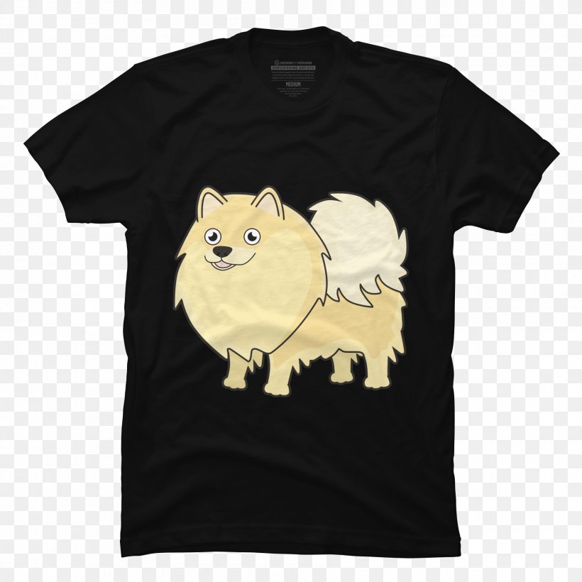 T-shirt Hoodie Pomeranian Scoop Neck, PNG, 1800x1800px, Tshirt, Black, Blue Merle, Brand, Clothing Download Free