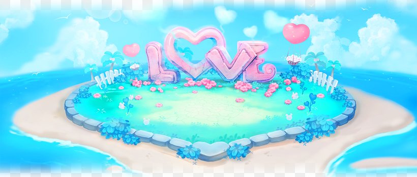 Blue Cartoon Love Island, PNG, 1482x629px, Animation, Android, Aqua, Blue, Island Download Free