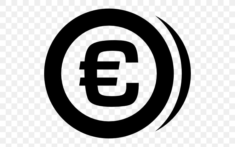 Currency Symbol Euro Sign, PNG, 512x512px, Currency Symbol, Area, Black And White, Brand, Cent Download Free
