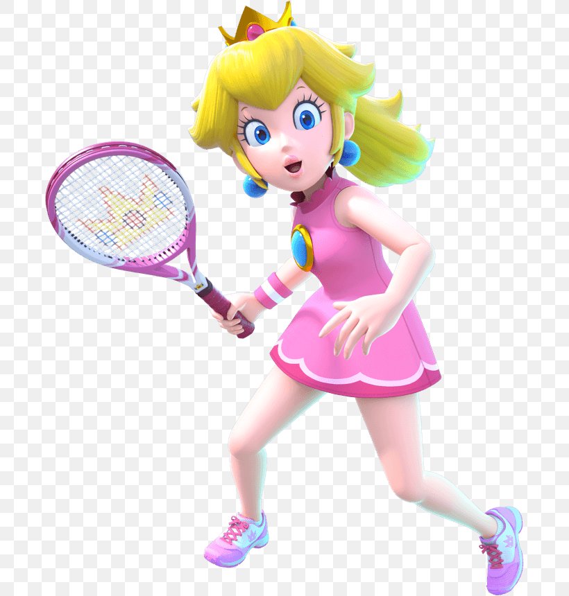 Mario Tennis Aces Princess Peach Mario Tennis Open Rosalina, PNG, 692x860px, Mario Tennis Aces, Barbie, Doll, Fictional Character, Figurine Download Free