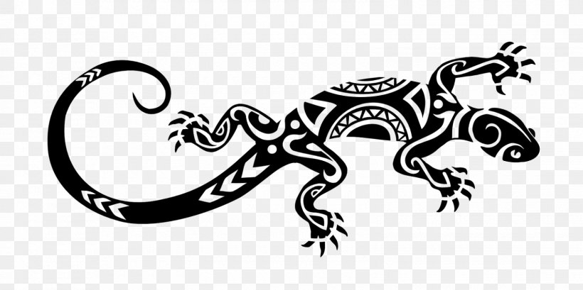 Marquesan Tattoo Lizard Polynesia Gecko, PNG, 1600x800px, Tattoo, Amphibian, Art, Black And White, Drawing Download Free