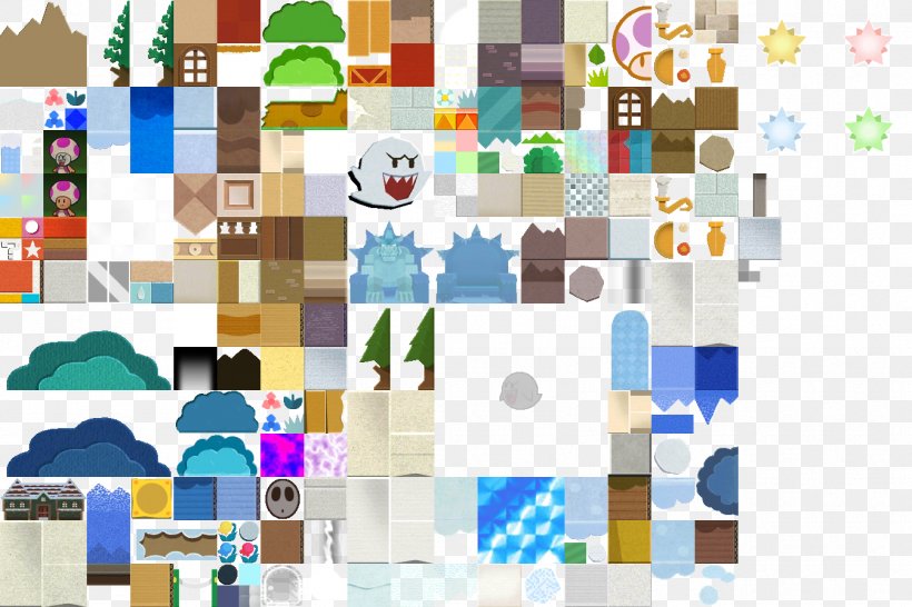 Paper Mario: Sticker Star Super Mario 64 Paper Mario: The Thousand-Year Door Paper Mario: Color Splash, PNG, 1344x896px, Paper Mario Sticker Star, Collage, Games, Level, Map Download Free