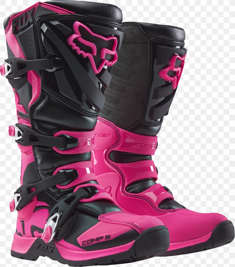 Fox Racing Motorcycle Boot Pink Footwear, PNG, 881x1000px, Fox Racing, Boot, Calf, Cross Training Shoe, Footwear Download Free