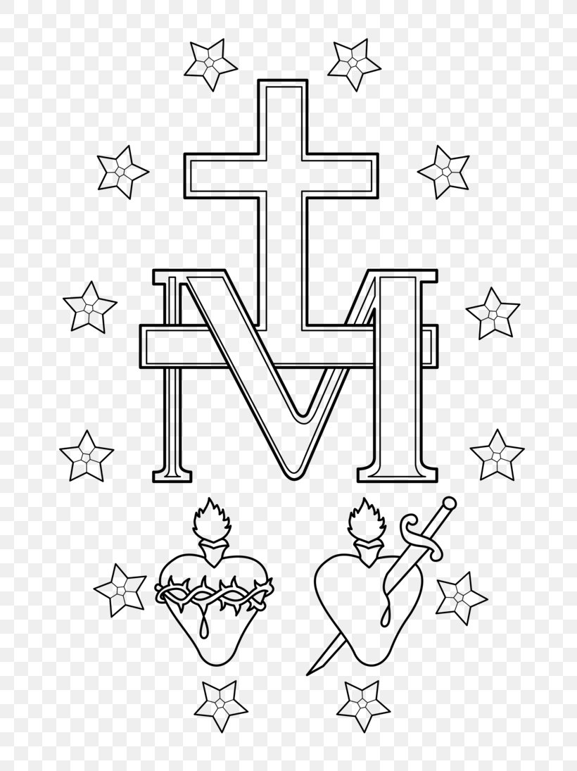 Miraculous Medal Coloring Book Immaculate Conception Immaculate Heart Of Mary, PNG, 730x1095px, Miraculous Medal, Area, Art, Black And White, Catholicism Download Free