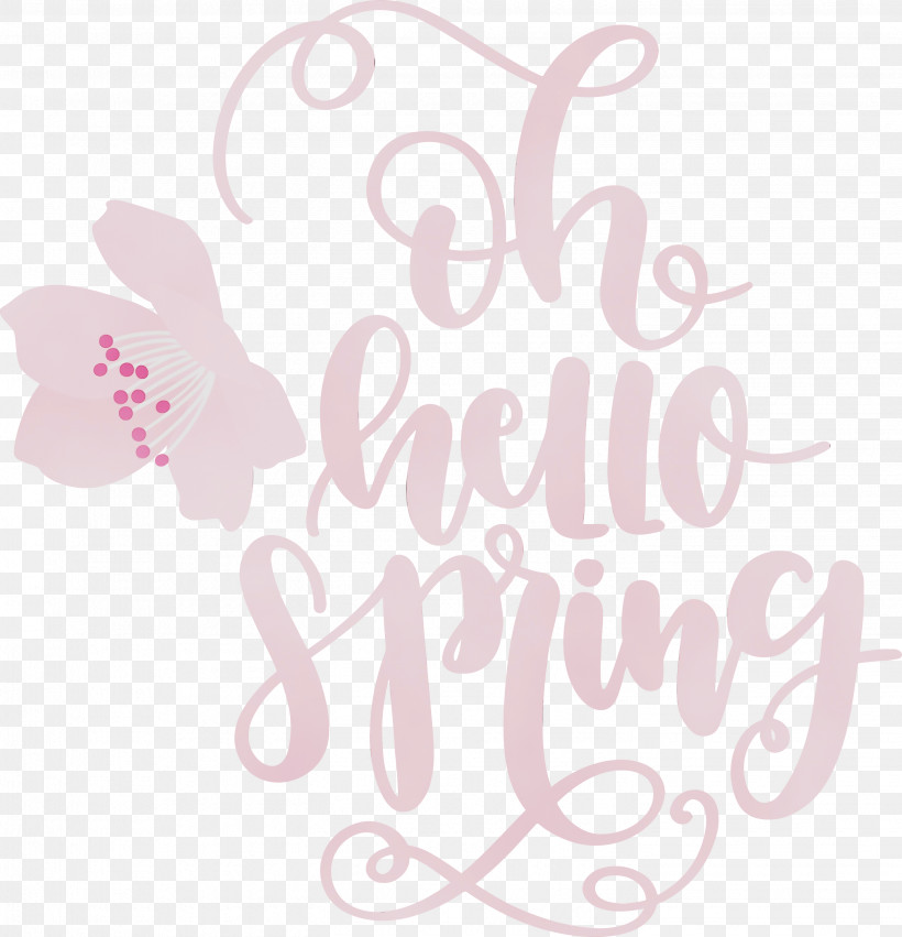 Calligraphy Logo Text Watercolor Painting, PNG, 2889x3000px, Hello Spring, Calligraphy, Drawing, Logo, Paint Download Free