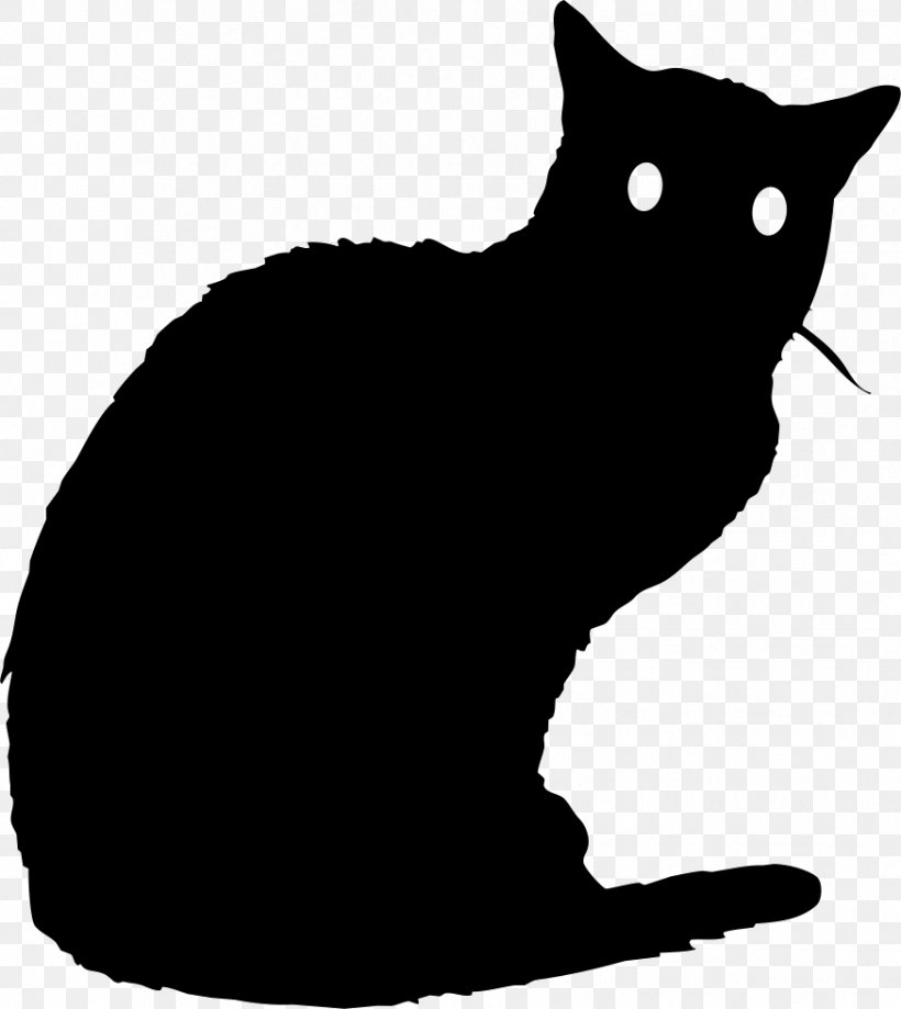 Black Cat Kitten, PNG, 874x980px, Cat, Animal, Black, Black And White, Black Cat Download Free