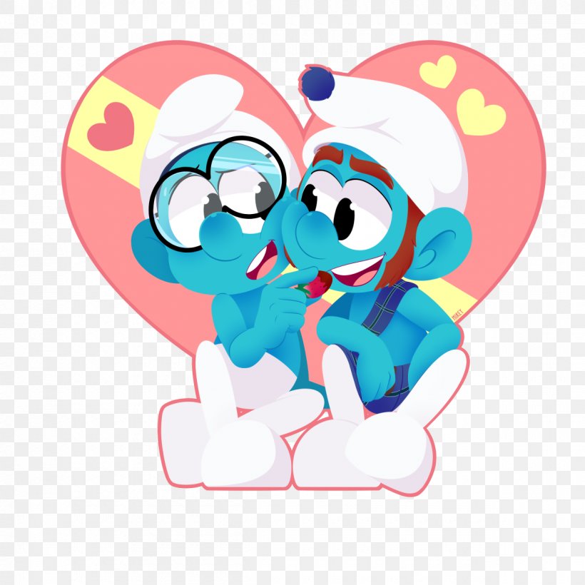 Brainy Smurf Smurfette Gutsy Smurf Clumsy Smurf Art, PNG, 1200x1200px, Watercolor, Cartoon, Flower, Frame, Heart Download Free
