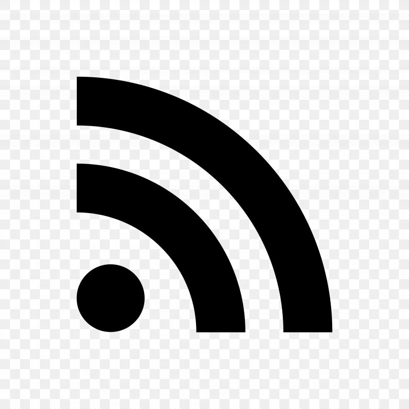 RSS Web Feed, PNG, 4096x4096px, Rss, Black, Black And White, Blog, Brand Download Free