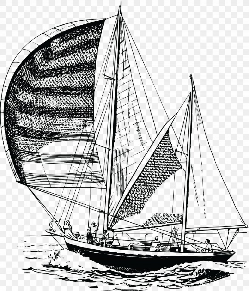 Sailboat Sailing Clip Art, PNG, 4000x4669px, Sailboat, Baltimore Clipper, Barque, Barquentine, Black And White Download Free