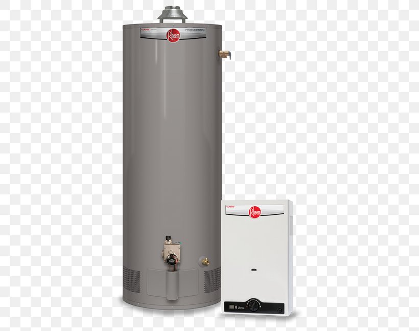 Furnace Water Heating Rheem Natural Gas Electric Heating, PNG, 400x647px, Furnace, British Thermal Unit, Central Heating, Cylinder, Electric Heating Download Free