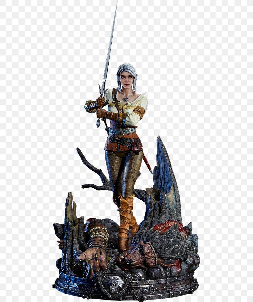 Geralt Of Rivia The Witcher 3: Wild Hunt – Blood And Wine Ciri Statue, PNG, 480x980px, Geralt Of Rivia, Action Figure, Cd Projekt Red, Ciri, Figurine Download Free