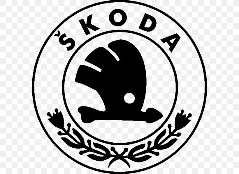 Škoda Auto Škoda Octavia Škoda Felicia Škoda Fabia, PNG, 600x600px, Skoda, Area, Black And White, Car, Line Art Download Free