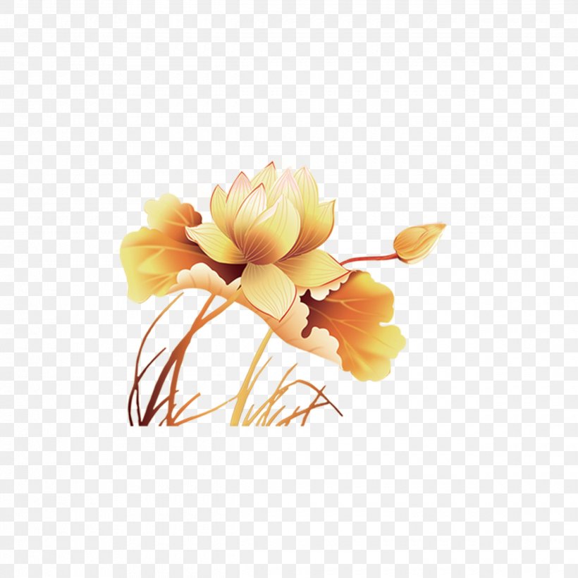 Nelumbo Nucifera Gold, PNG, 2480x2480px, Nelumbo Nucifera, Chinoiserie, Cut Flowers, Designer, Floral Design Download Free