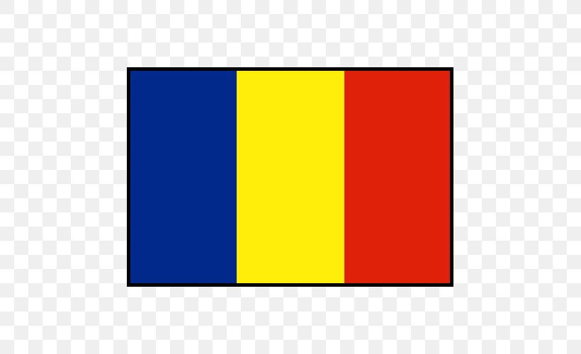 Romania National Under-17 Football Team Flag Of Chad, PNG, 500x500px, Romania, Area, Chad, Flag, Flag Of Chad Download Free