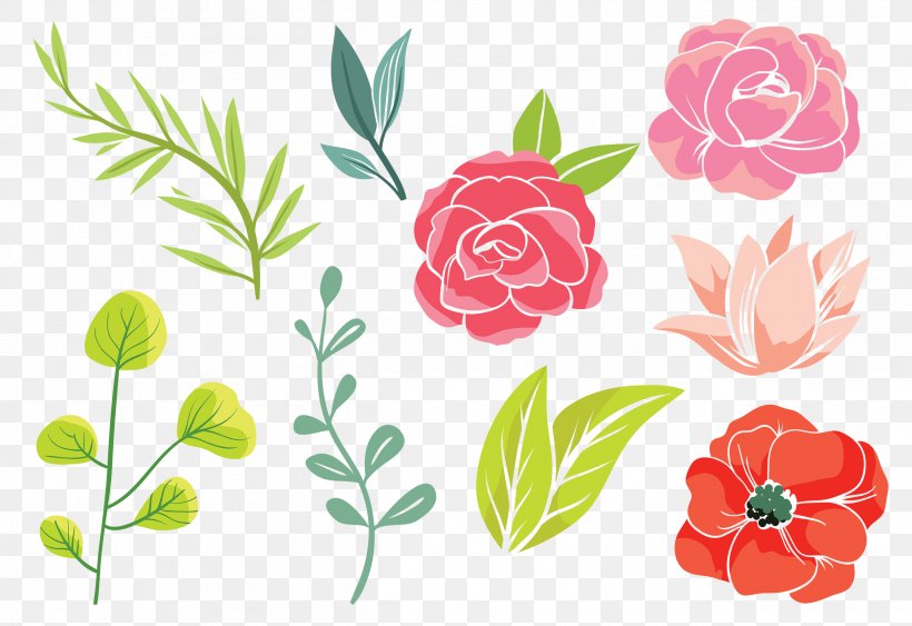Simple Flowers Flower Designs Floral Ornament CD-ROM And Book Clip Art, PNG, 2500x1717px, Simple Flowers, Art, Cut Flowers, Drawing, Flora Download Free