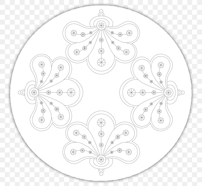 Symmetry Embroidery Circle Line Art Pattern, PNG, 780x756px, Symmetry, Black And White, Drawing, Embroidery, Flower Download Free