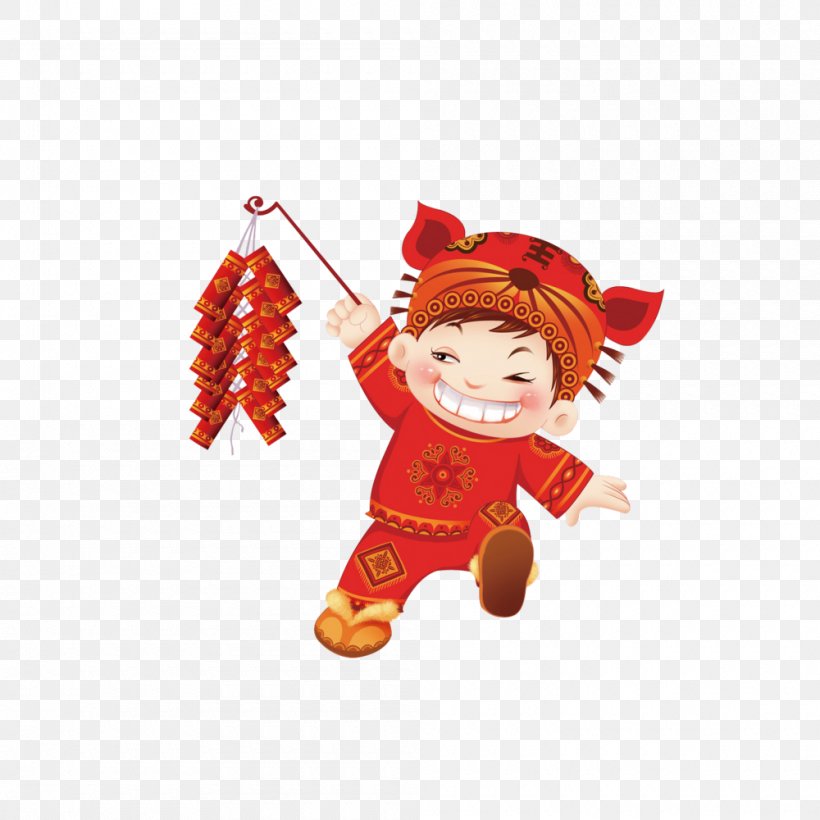 Firecracker Chinese New Year Oudejaarsdag Van De Maankalender Chinese Calendar Chinese Zodiac, PNG, 1000x1000px, Firecracker, Art, Child, Chinese Calendar, Chinese New Year Download Free