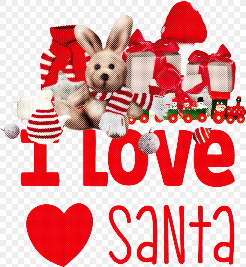 I Love Santa Santa Christmas, PNG, 2763x3000px, I Love Santa, Christmas, Color, Dj, Grey Download Free