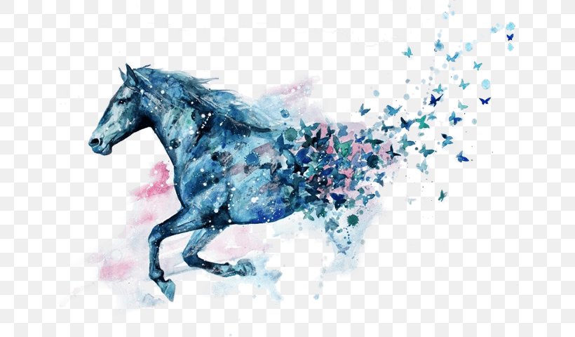 Horse Watercolor Painting Drawing Tattoo, PNG, 656x480px, Horse, Abziehtattoo, Art, Canvas, Drawing Download Free
