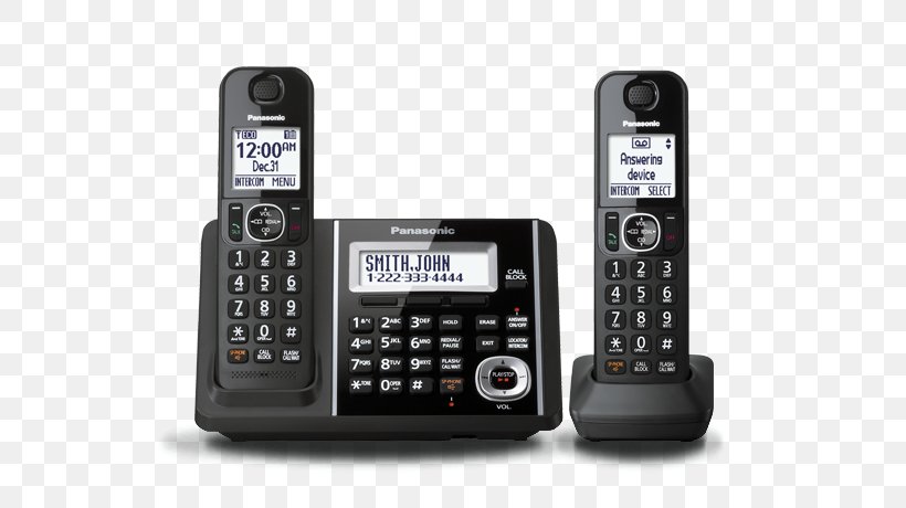 Cordless Telephone Digital Enhanced Cordless Telecommunications Panasonic KX-TGF34 Home & Business Phones, PNG, 613x460px, Cordless Telephone, Answering Machine, Answering Machines, Caller Id, Cellular Network Download Free