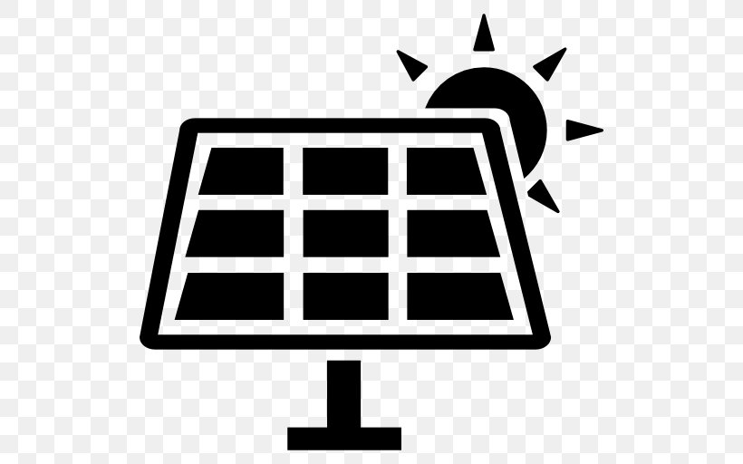 Solar Power Solar Energy Solar Panels Renewable Energy Solar Thermal Collector, PNG, 512x512px, Solar Power, Area, Black And White, Brand, Community Solar Farm Download Free