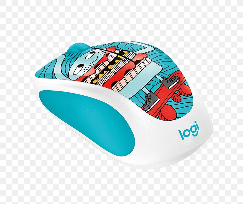 Computer Mouse Logitech Doodle Collection 910-005053 Wireless Logitech M325c, PNG, 800x687px, Computer Mouse, Aqua, Cap, Computer Keyboard, Headgear Download Free