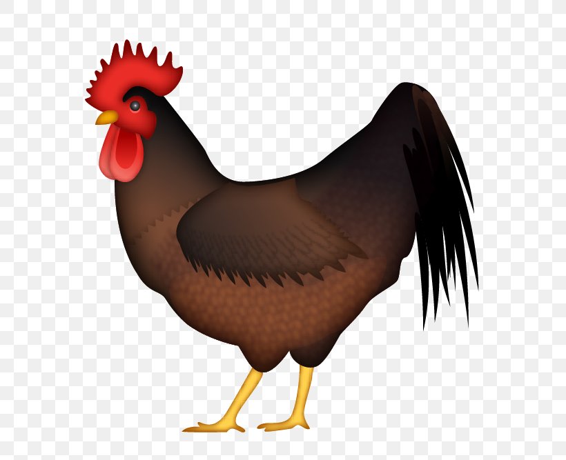 Rooster Chicken Emoji Social Media IPhone, PNG, 667x667px, Rooster, Beak, Bird, Chicken, Emoji Download Free