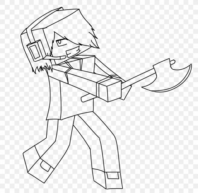 Minecraft Roblox Coloring Book Minecart Child, PNG, 905x882px, Minecraft, Arm, Artwork, Black, Black And White Download Free