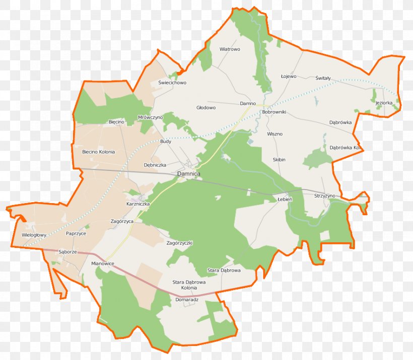 Damnica Stara Dąbrowa, Pomeranian Voivodeship Strzyżyno Karżniczka Wiatrowo, Pomeranian Voivodeship, PNG, 882x771px, Map, Area, Ecoregion, Land Lot, Municipality Download Free